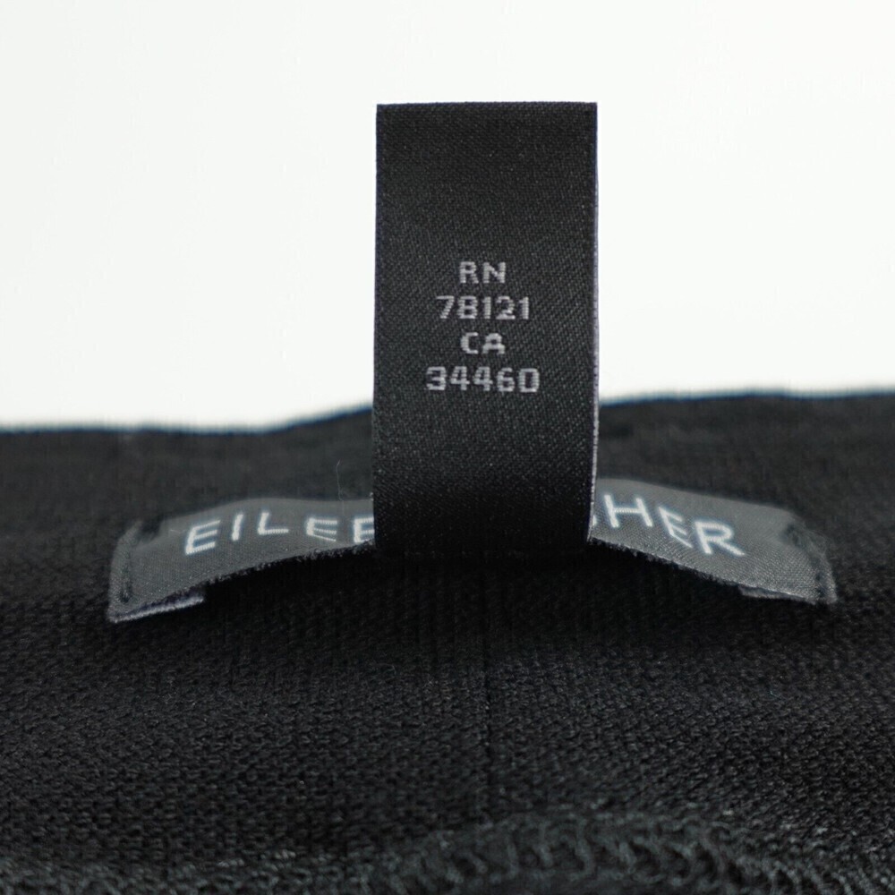 Eileen Fisher Washable Stretch Crepe Pants Womens Small Black Ankle Lagenlook - Picture 6 of 14